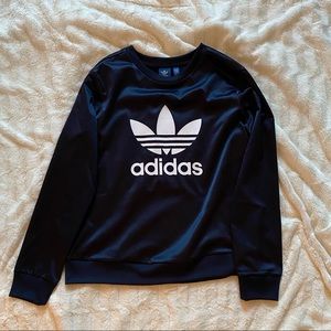 Adidas Navy Shiny Sweatshirt Sz M